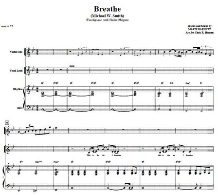 Product picture Breathe (Michael W. Smith) Violin Obligato