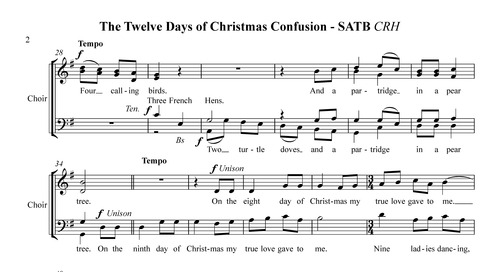 Product picture 12 Days of Christmas Confusion for SATB A cappella chorus